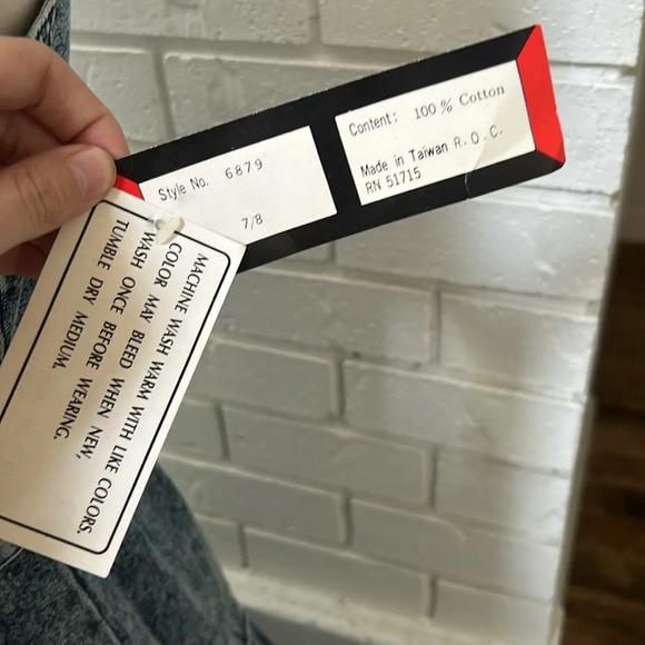 Vintage Miss Lizz Acid Wash Drop Waist 7/8 Dress NWT - Picture 3 of 12